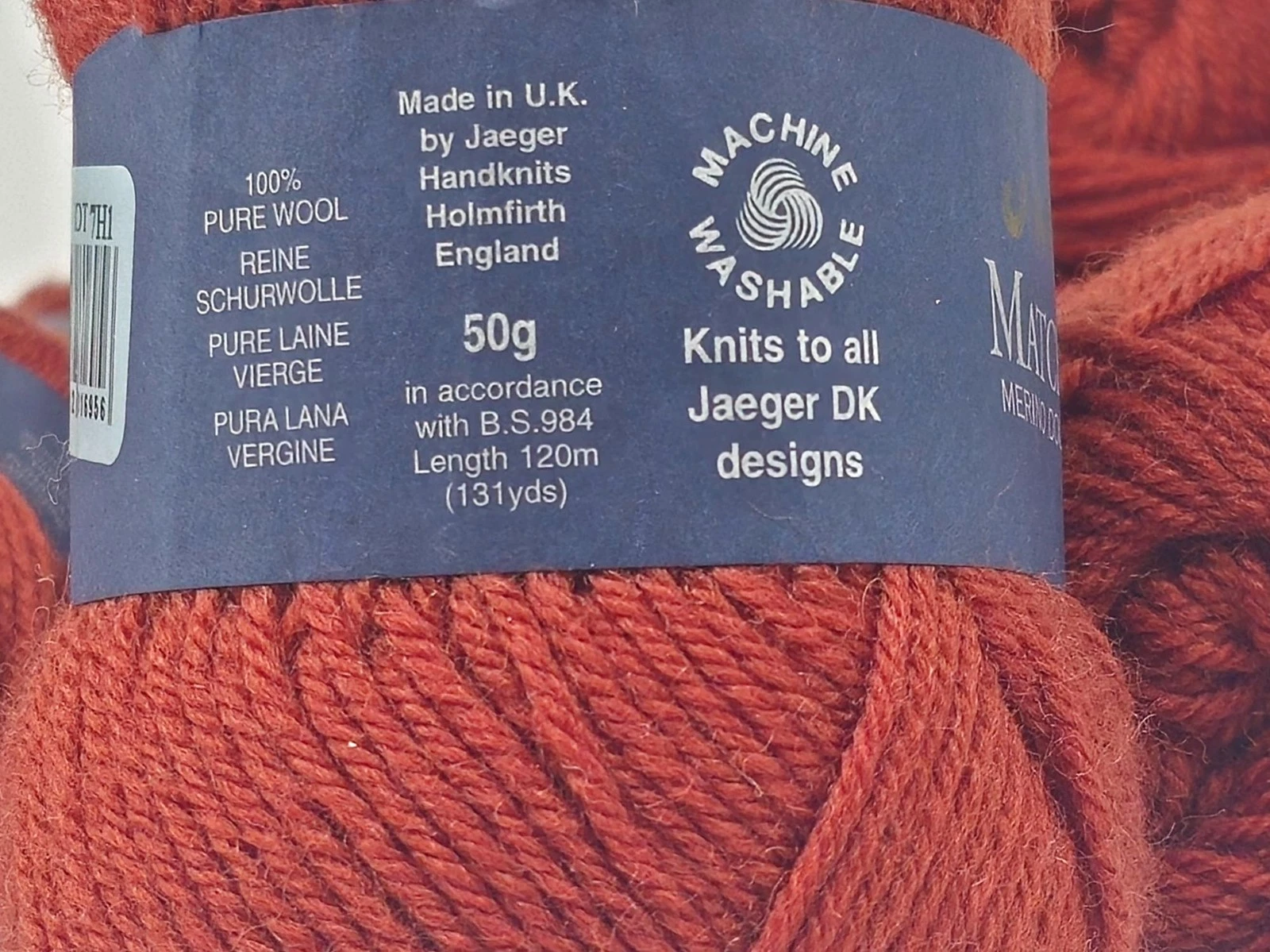 10 Jaeger Matchmaker Merino Double Knitting Yarn 100% Wool 50g Oxide Lot 7H1 - product detail image 6