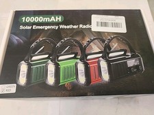 Leaton Emergency  Radio. Solar/Hand Crank/Usb/Flashlight/ 10,000mAh Battery