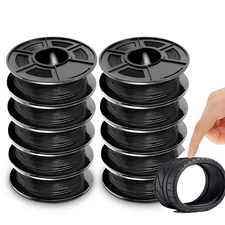 SUNLU 10 Rolls 95A TPU Black 3D Printer Filament 1.75mm TPU 0.5KG/Roll Flexible