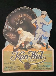 Ken-Wel Lou Gehrig Model Glove Ad Reproduction