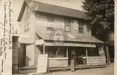 Ice Cream Parlor & Home in Harvey�s Lake PA RPPC Photo Postcard COPY