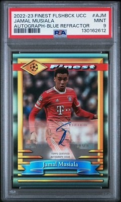 Jamal Musiala 2022-23 Finest Flashback Blue Refractor Autograph