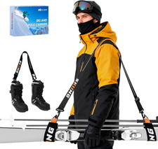 Ski Strap, Ski Carrier Strap and Pole Carrier for Easy Transportation of Your S