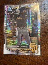 Leo De Vries 2025 Bowman Chrome Pulsar Refractor /399 #BCP-204 Padres