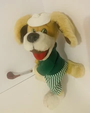 Vintage Duffers Bendable Golfer Dog Stuffed Animal Duffers 24k company 15" 1994
