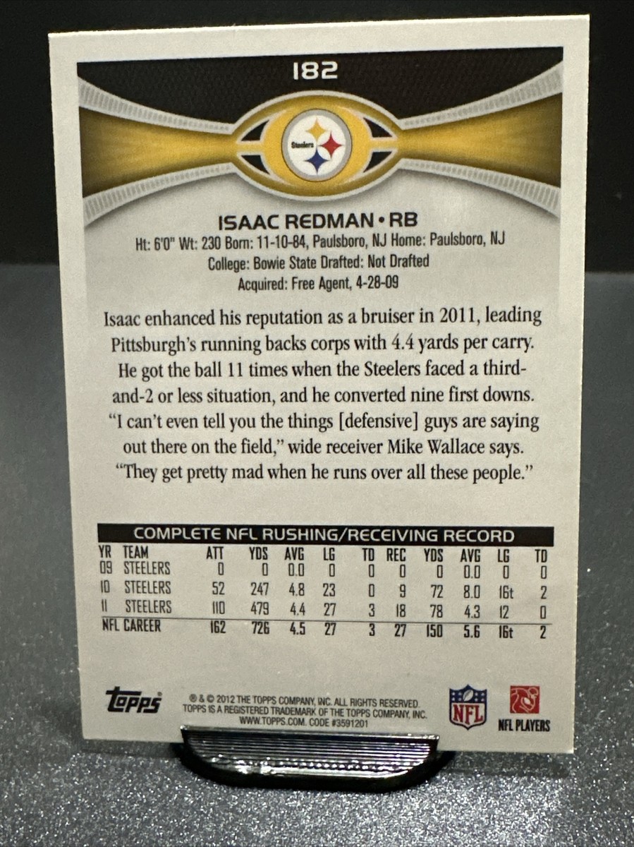 2012 Topps Isaac Redman #182 Pittsburgh Steelers Football Card | eBay
