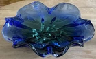 Vintage Murano Art Glass Cobalt Blue Decorative Bowl