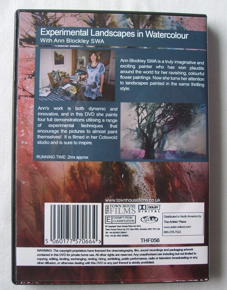 Paesaggi sperimentali in acquerello con DVD ANN BLOCKLEY tutte le regioni ~ RARO! - Immagine 2 di 2