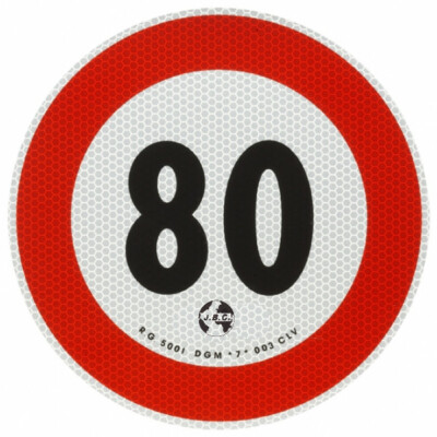 10 adesivi per velocità 25 km/h, pellicola 20 cm, secondo § 58 StVZO, rotondi, per trattore, camion, rimorchi, roulotte, cavalli