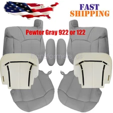 For 1999 2000 2001 2002 Chevy Silverado 1500 2500 Front Seat Cover Pewter Gray