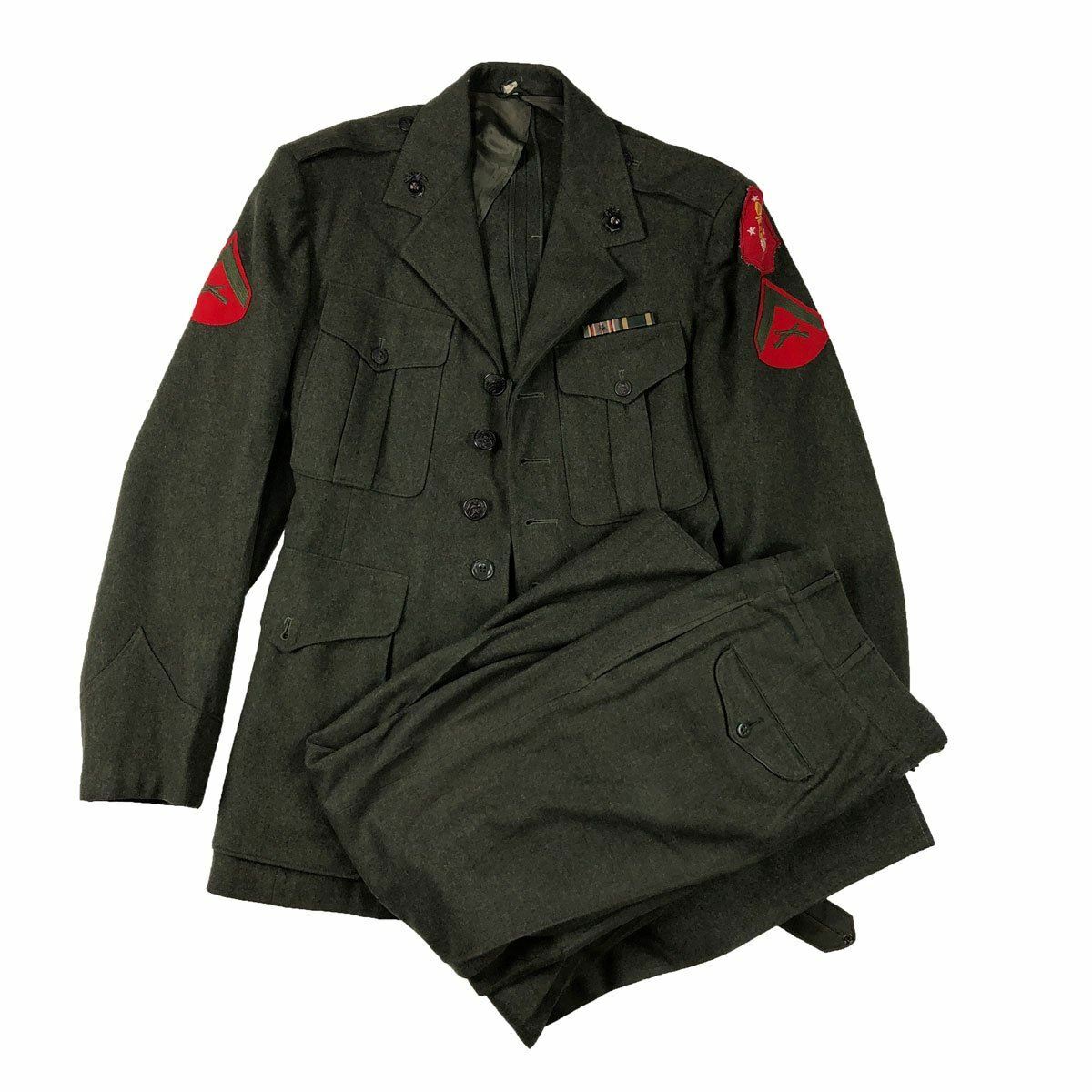 Named Set of Marine Corp Service Jacket & Trousers USMC | eBay