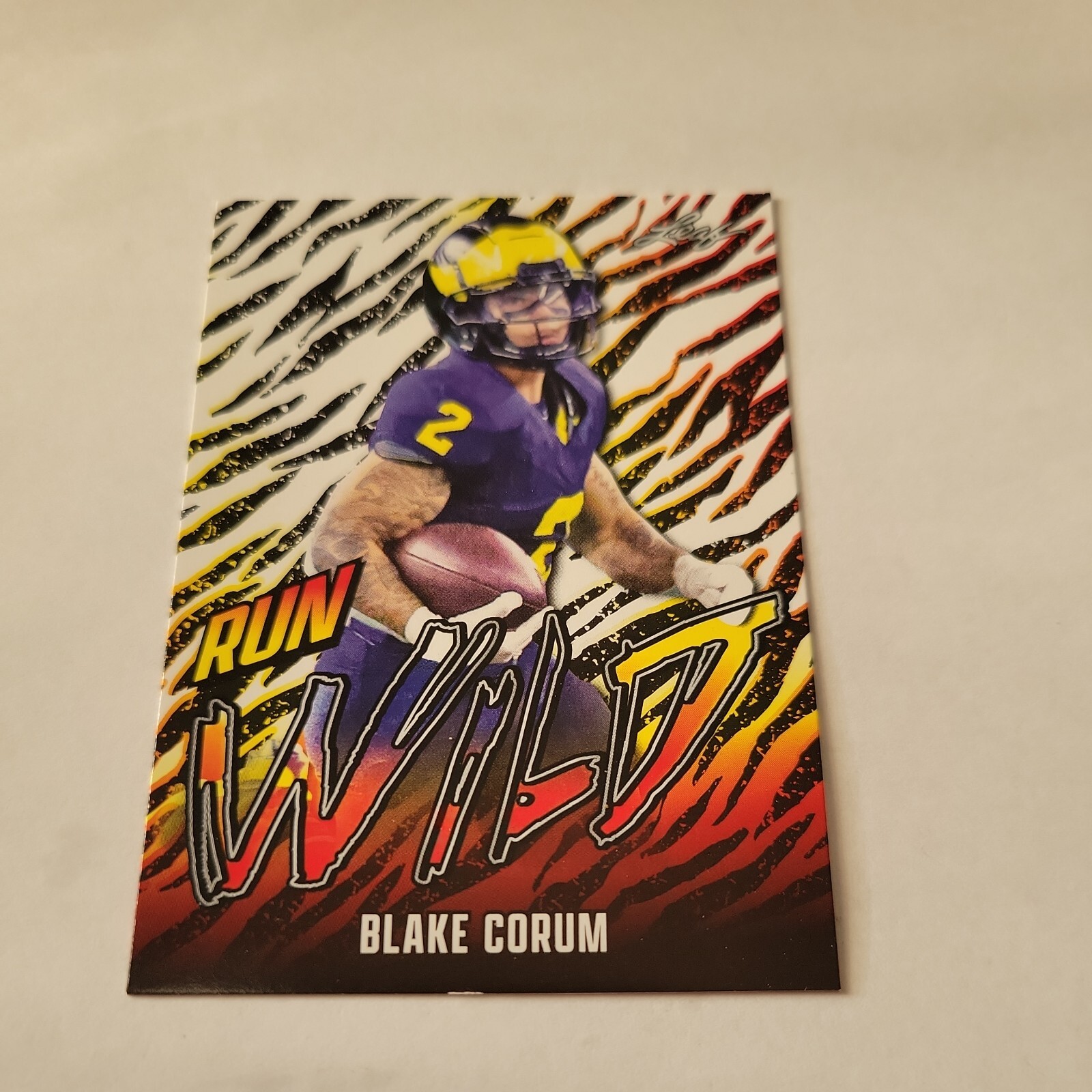 2024 Leaf Blake Corum Run Wild RW-3 Los Angeles Rams Michigan Wolverines