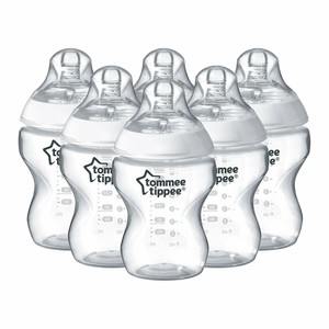 Tommee Tippee Closer To Nature Clear Bottles 260 Ml 6 Count New