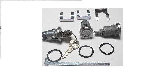 serve 1958 Chevy Impala Biscayne conjunto de trava de porta-malas com chaves tampas nervuradas - Imagem 2 de 4