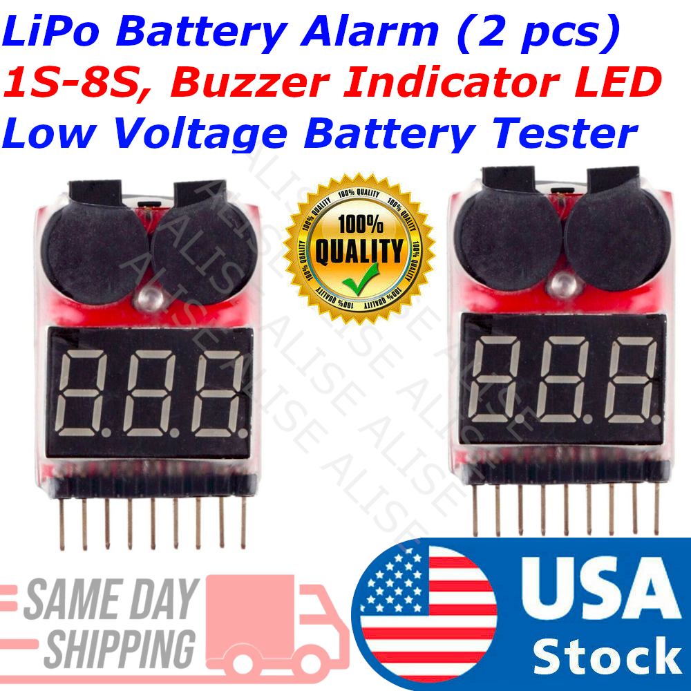 Alarm Indicator 3s Minimum Voltage 2X Lipo Battery Low Voltage RC