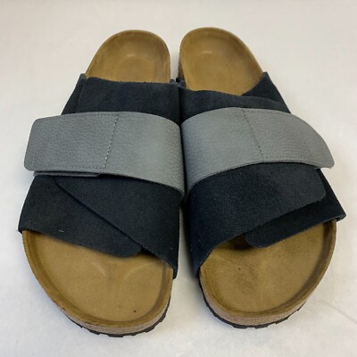 Birkenstock New w/ Box Kyoto Midnight Suede/Nubuck Gray Strap