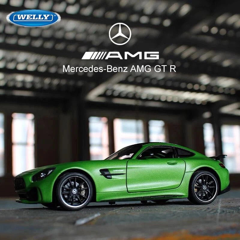 Welly 1:24 Mercedes Benz AMG GT R Alloy Sports Car Model Diecast Toy Vehicles - Image 3 of 4