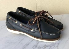 TIMBERLAND 72333 Women's Amherst Classic Boat Shoes 2 Eyes Blue Topsider Sz US 7