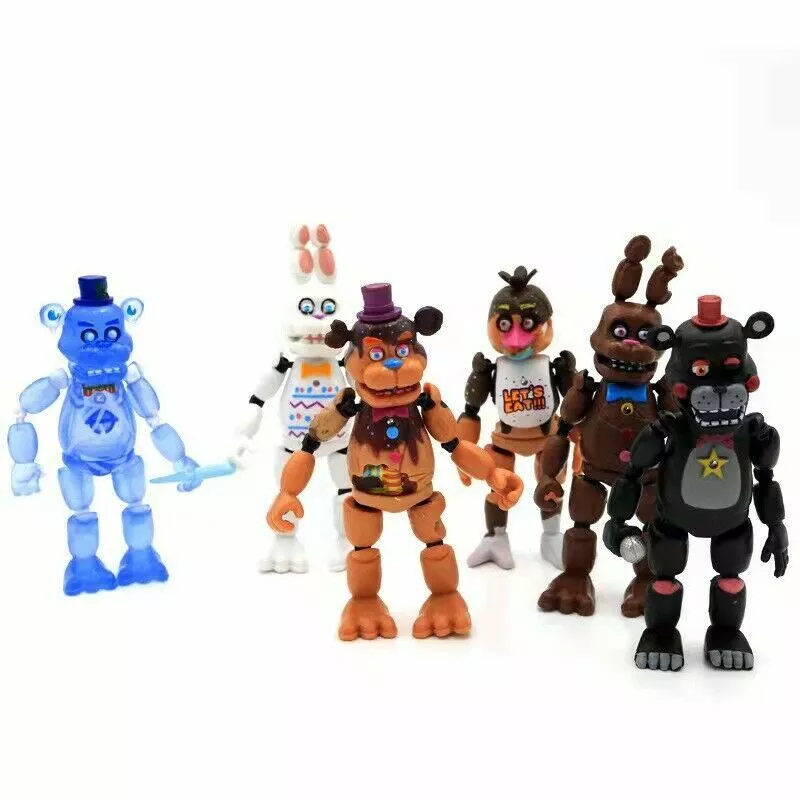 6pcs SET FNAF Five Nights at Freddy's Pizzeria Simulator Action Figures