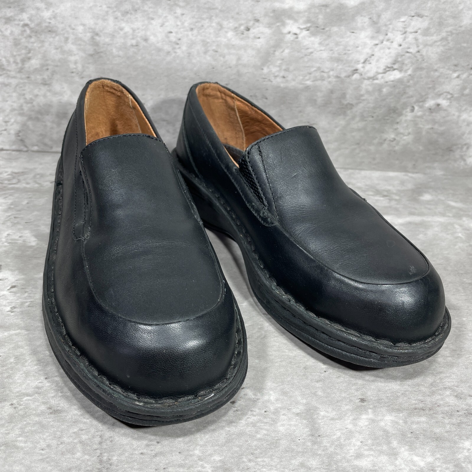 SAOLA Mocassini Carolina donna 8 W Aero Grip suola Vibram slip on scarpe pelle nera