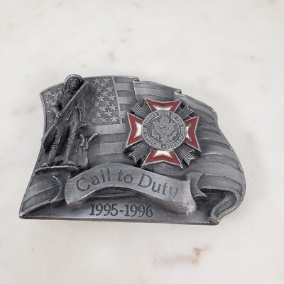 90s VFW Call to Duty Belt Buckle War Veteran Collectable  display picture 1