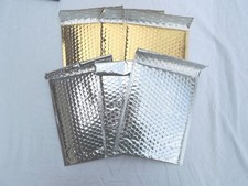 20 Gold and Silver Poly Bubble Mailers,6x9 Padded Mailing Shipping Envelopes