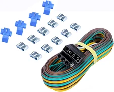 Maxxhaul 4-Pin Flat Trailer Wiring Harness Kit 25' Male and 4' Female [18 Gauge