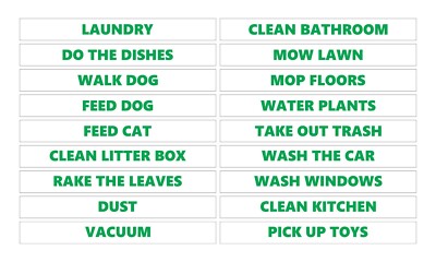Home Chore List Magnets by DCM Solutions