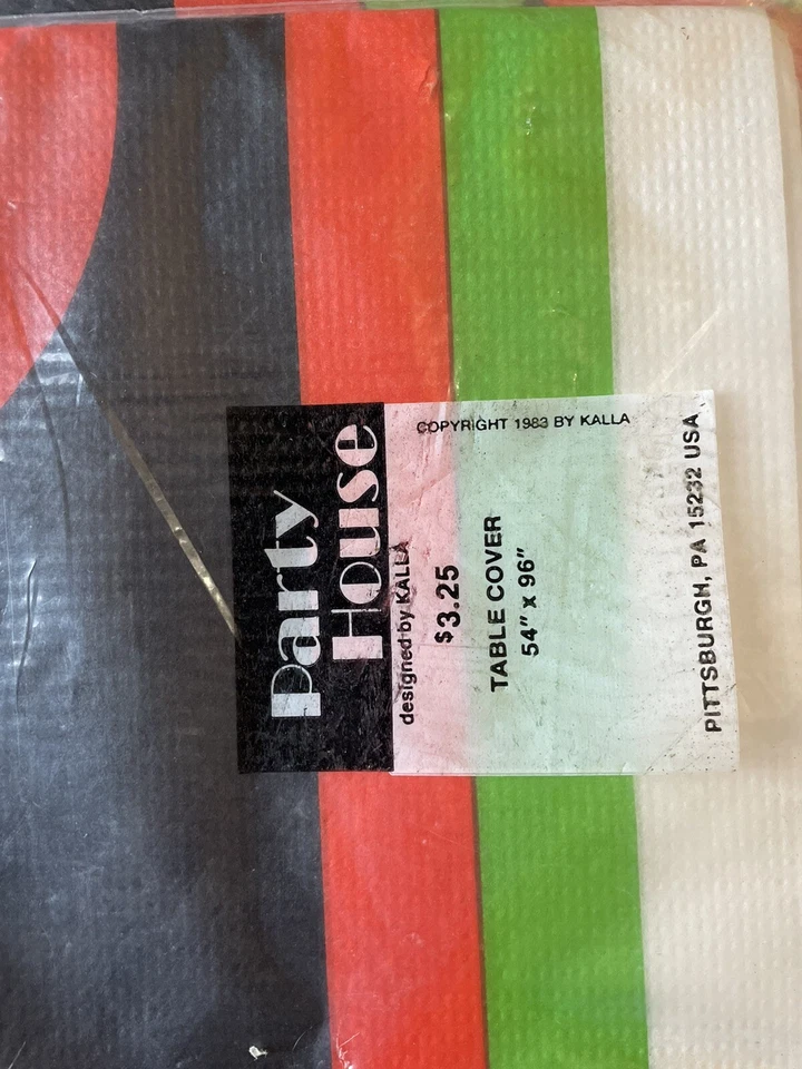 Vintage 1983 Halloween Table Covers Jack O Lantern By Party House Kalla 54"x96" - Image 3 of 4