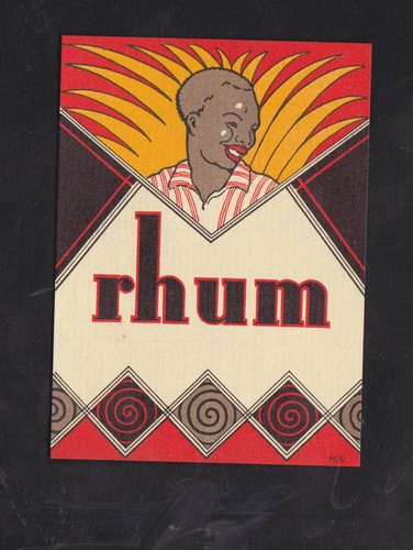 Ancienne étiquette Alcool France BN113214 Rhum Homme