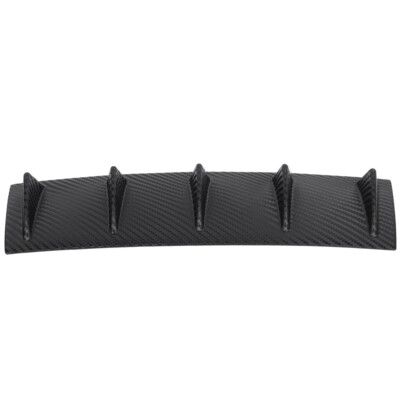 23''x6'' Carbon Texture Rear Lower Bumper Diffuser Fin Spoiler Lip Wing Splitter
