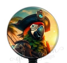 Parrot Badge Holder, Tropical Bird Badge Reel, Parrot Bird Retractable GG6381