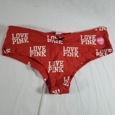 Victoria's Secret LOVE PINK Extra Low Rise Cheeky Hipster Cheekster Small Red