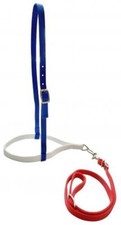 NEW Showman RED WHITE AND BLUE NYLON NOSEBAND AND TIEDOWN 1" crown nickel snaps