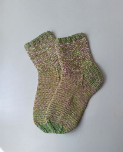 Chaussettes tricotées à la main Taille 6-7 femmes 5-6 hommes US/37-38 EU - Photo 1/6