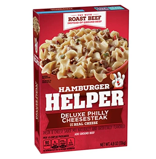 Hamburger Helper Deluxe Philly Cheesesteak Pack of 2 4.8 oz Boxes