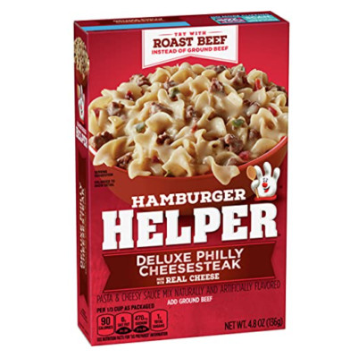 Hamburger Helper: Deluxe Philly Cheesesteak (Pack of 2) 4.8 Ounce Boxes