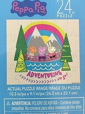Peppa Pig kids puzzle - 24 pieces adventuring 9.1x10.3 for 4 Free shipping new
