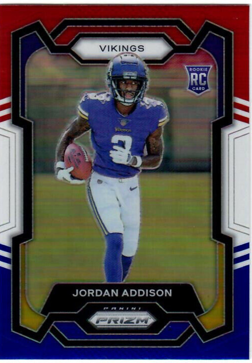 Jordan Addison 2023 Panini Prizm Red White Blue Rookie #368