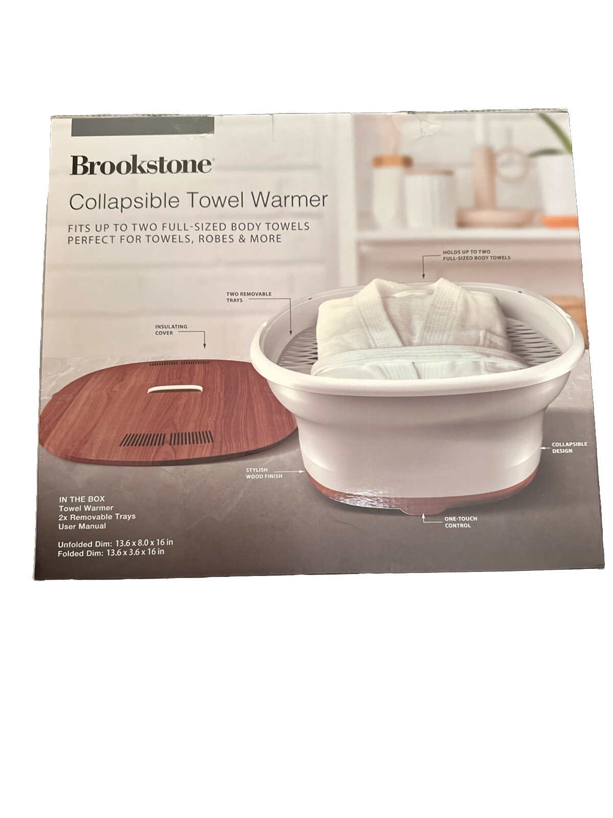 Brookstone Collapsible Towel / Bathrobe / Blanket Warmer for sale ...