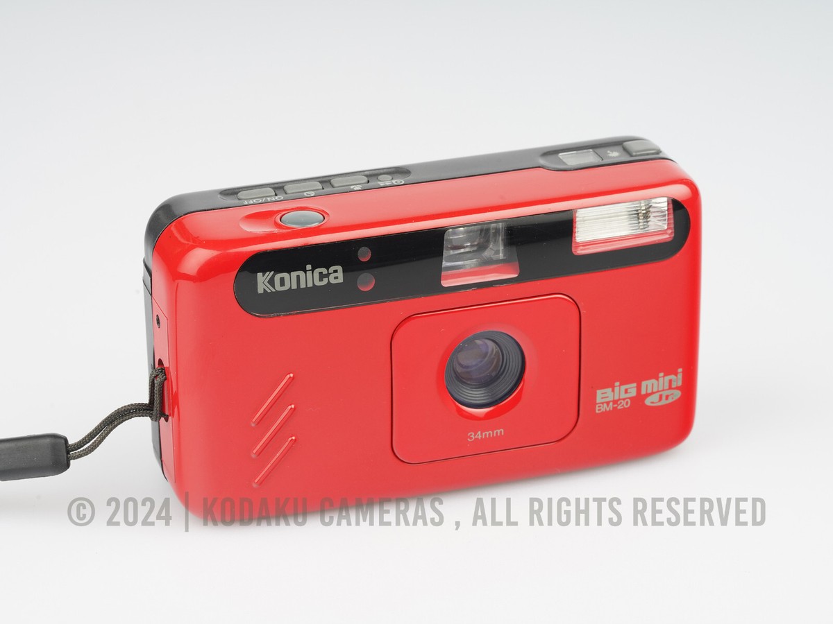 Konica Big Mini Jr. BM-20 34mm Point & Shoot Film Camera Red NEAR