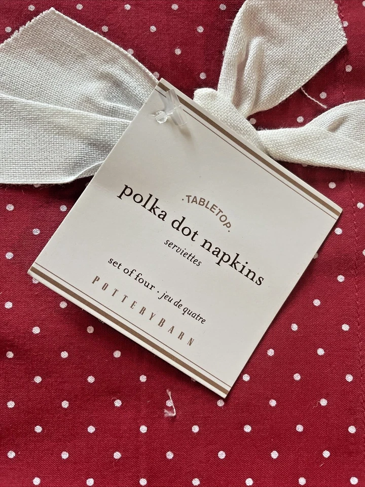 Pottery barn holiday Disney party napkin red Christmas easter SET 4 gift 🌈 h - Image 2 of 4