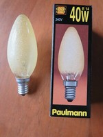 Paulmann Gold Licht Kerze Eiskristall Bernstein 561.47 E14 40W GlüHbirne Dimmbar