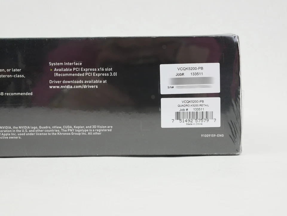 PNY Nvidia Quadro K5200 8GB 2xDVI 2x DP PCIE x16 VCQK5200-PB - Image 3 of 4