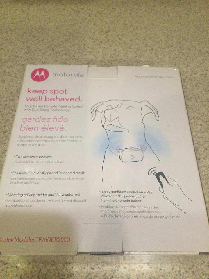 Motorola Entrenador de Perros Sin Golpes Entrenamiento Remoto Duelo Tecnología Sónica Nuevo Foto 3 de 4