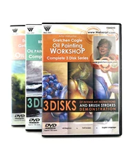 3 WEBER ART DVDs Oil Painting with Bill Blackman, Gretchen Cagle, & Dorothy Dent
