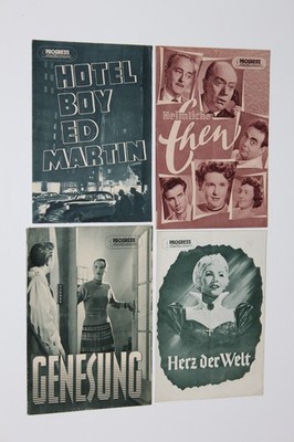 4 Stück uralte Filmprogramme DEFA Progress Filmvertrieb von 1954/55 DDR (11)