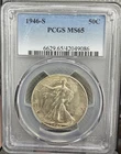 1946-S PCGS WALKING LIBERTY HALF DOLLAR MS65 HI GRADE SILVER 50C 🔥