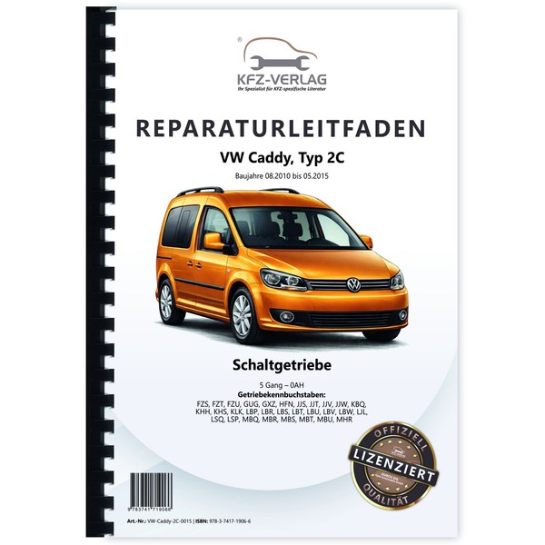VW Caddy Typ 2C 2010-2015 5 Gang Schaltgetriebe 0AH Kupplung Reparaturanleitung-image