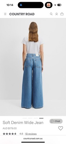 Country Road wide leg soft jeans size 10 EUC - Picture 5 of 7